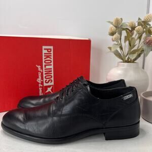 Pikolinos Bristol Oxford Leather Lace-Up Shoes Classic Black Men's 8/EU 41